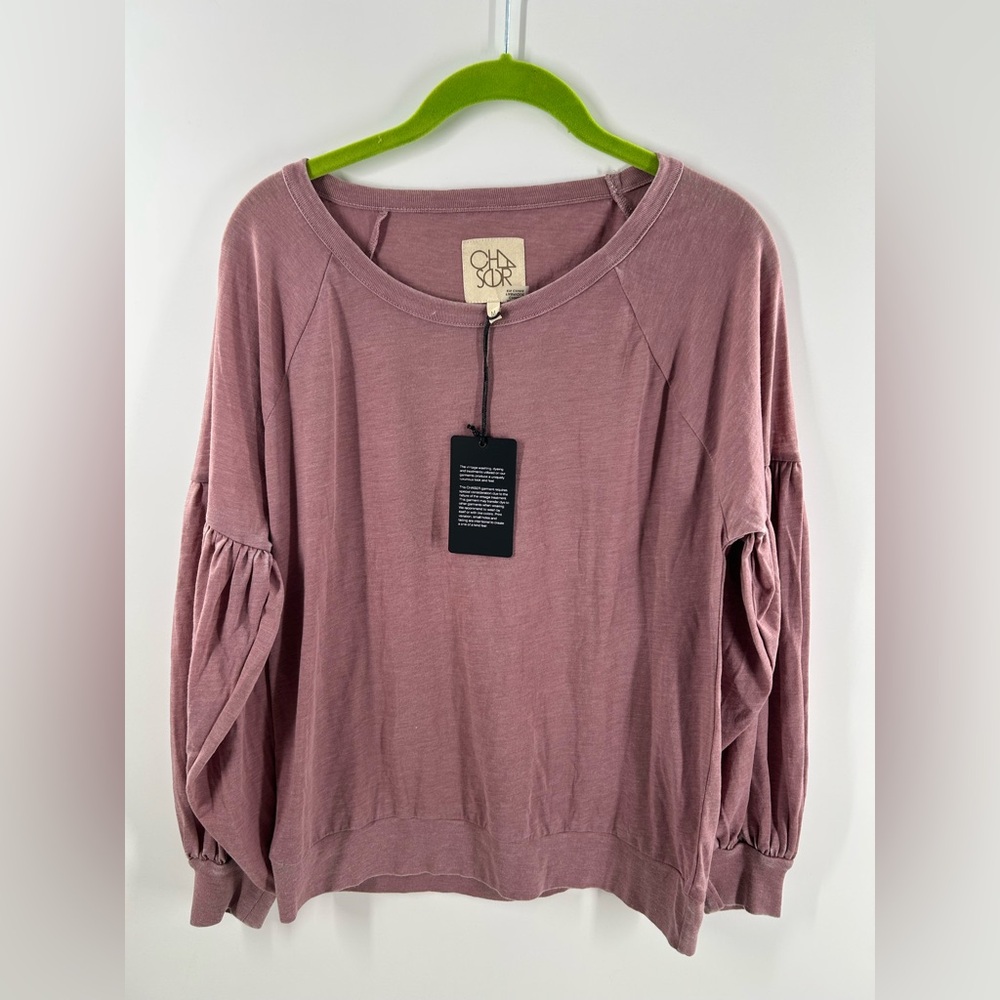Chaser Dusty Rose Raglan‎ Peasant Top Size M